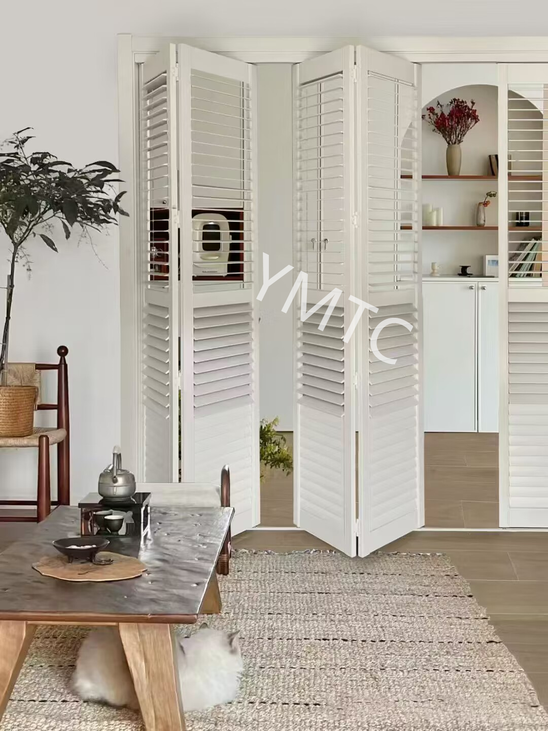 Hidden tilt Rod Exterior Solid Wood Louvered black Window Shutters for home