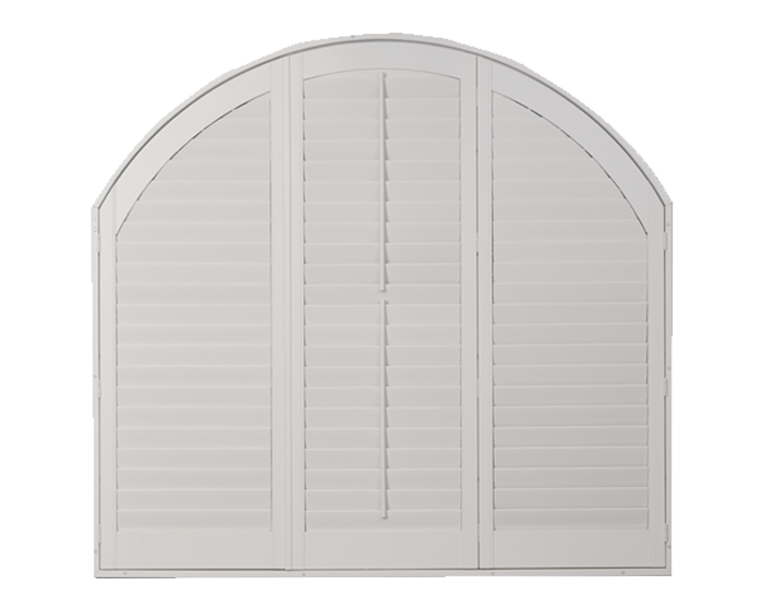 White Arch Window Shutter