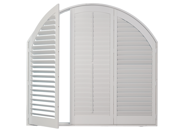 White Arch Window Shutter