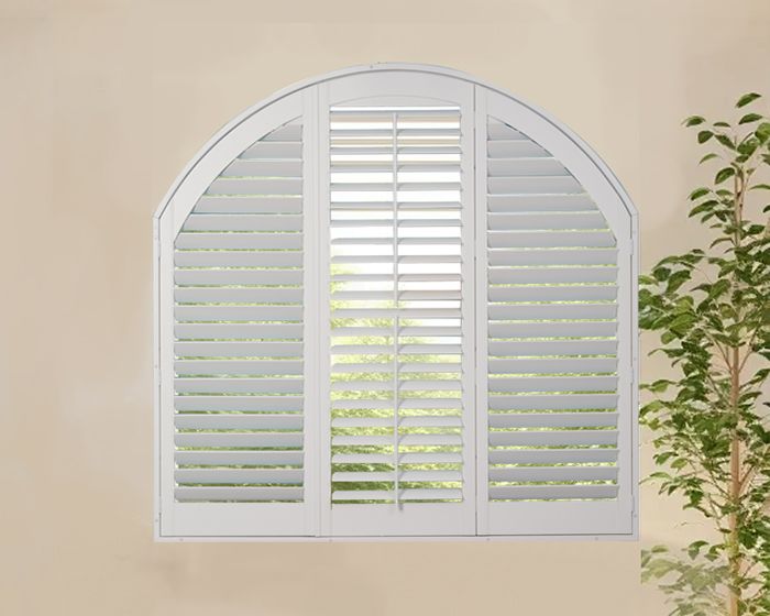 White Arch Window Shutter