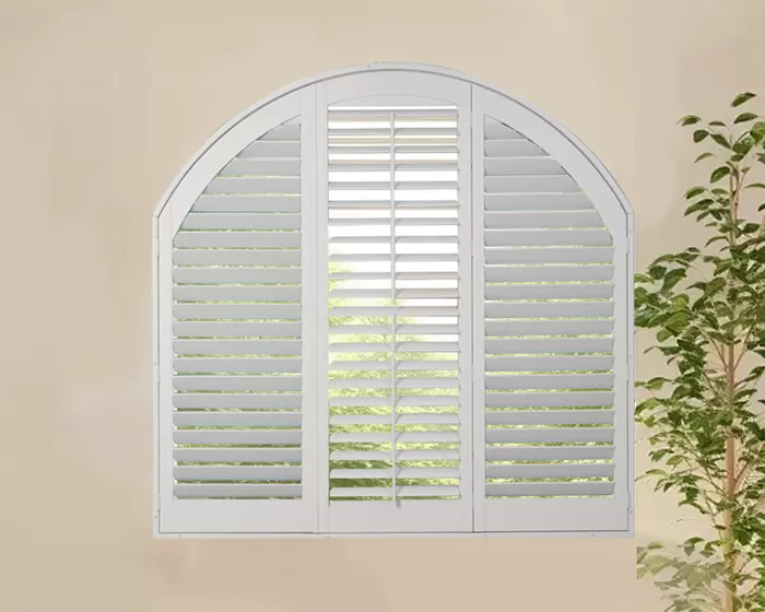 White Arch Window Shutter