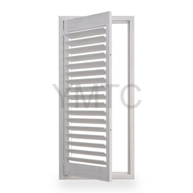 White plantation shutters for window shading Brushed crafted